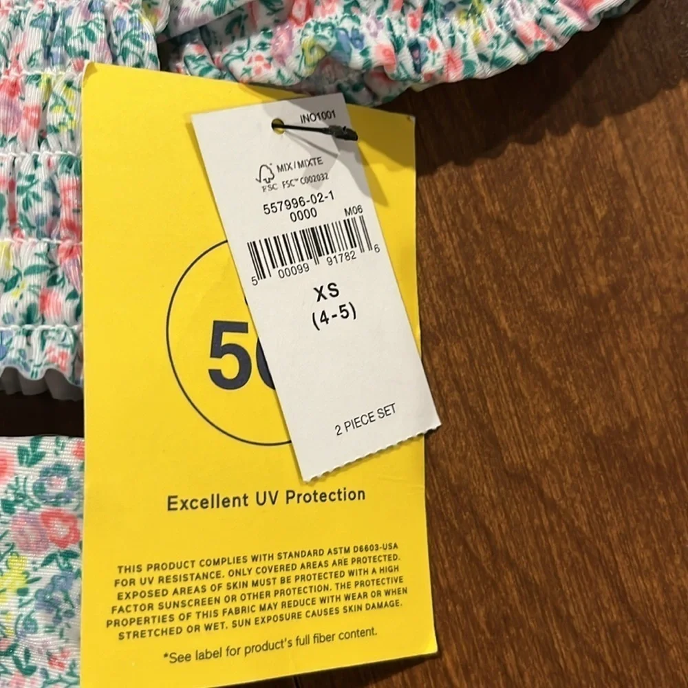 NWT Gap Kids Matching Bundle of two Floral Bikinis Size 4-5 Years.